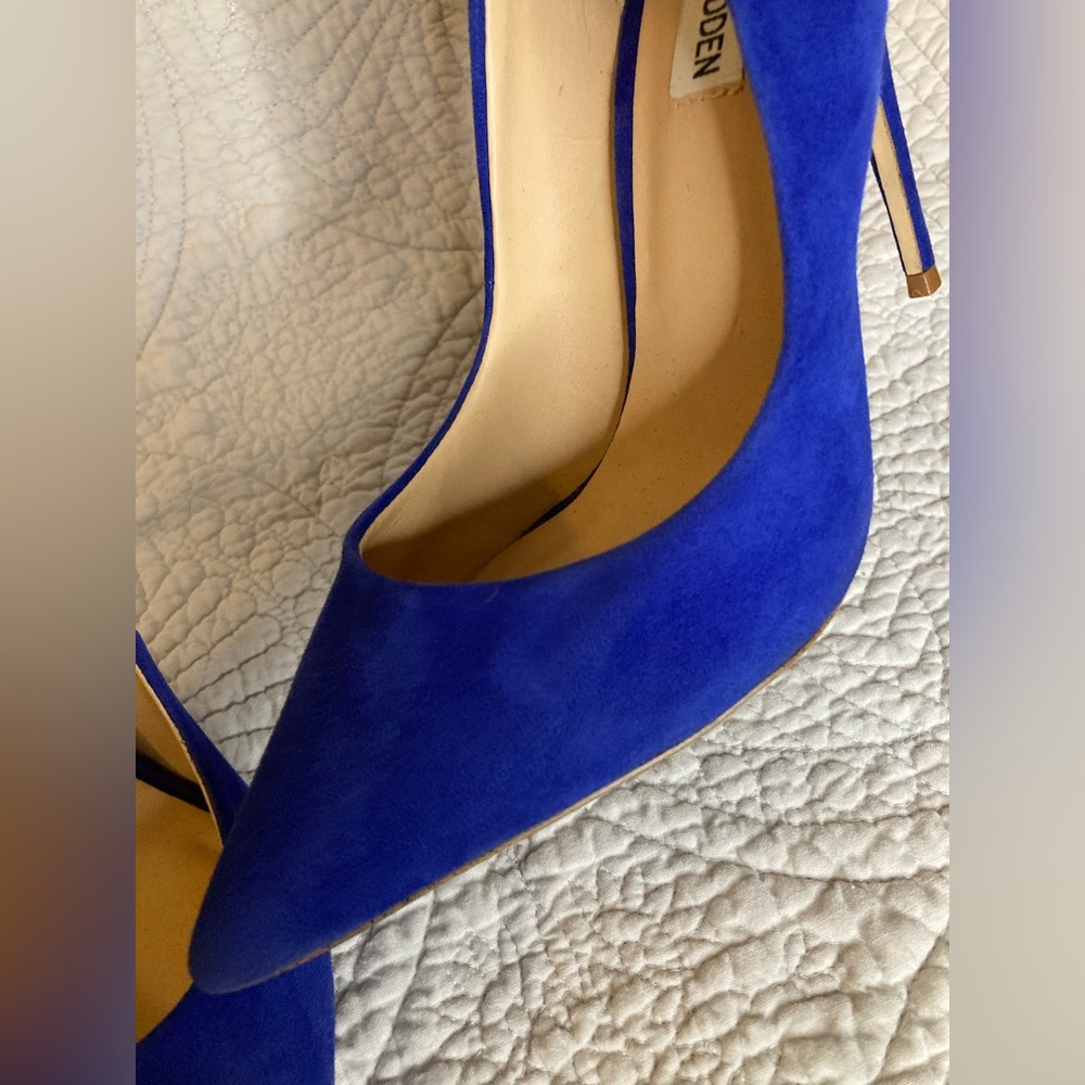 Steve Madden Women’s Blue Suede Pointed-toe Stilettos Pumps High Heels Size 8.5 - Picture 11 of 14